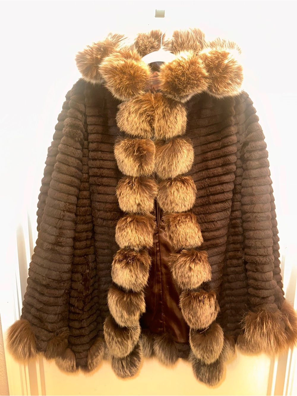Women's Brown Real Fur Coat